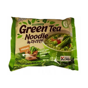Paldo Green Tea Noodle — локшина зі смаком зеленого чаю, 120 г, веганська, з Кореї