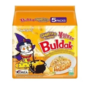 Samyang Buldak Quattro Cheese рамен з чотирма сирами та гострою куркою, упаковка 5 х 145 г